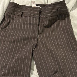 NWOT Max Studio Brown Pinstripe Wide Leg Dress Pants